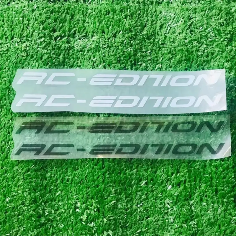Tem STiCKER logo chữ rc -EDITION  dán chân phuộc xe máy chống thấm nước nhãn dán combo Decal Decal 1