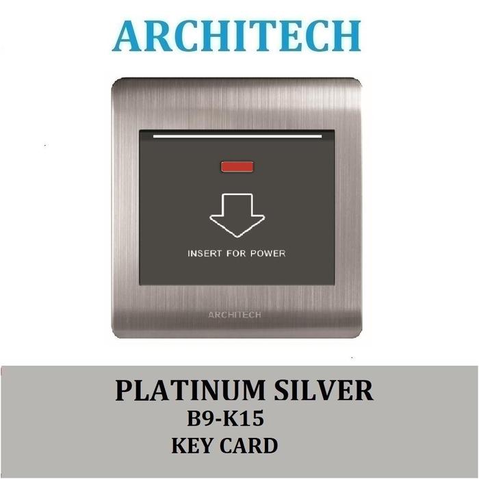 Gambar Architech Platinum B9-K15 Sakelar - Saklar kartu Silver - KEY CARD dari ARCHITECH INDONESIA Kota Administrasi Jakarta Utara Tokopedia