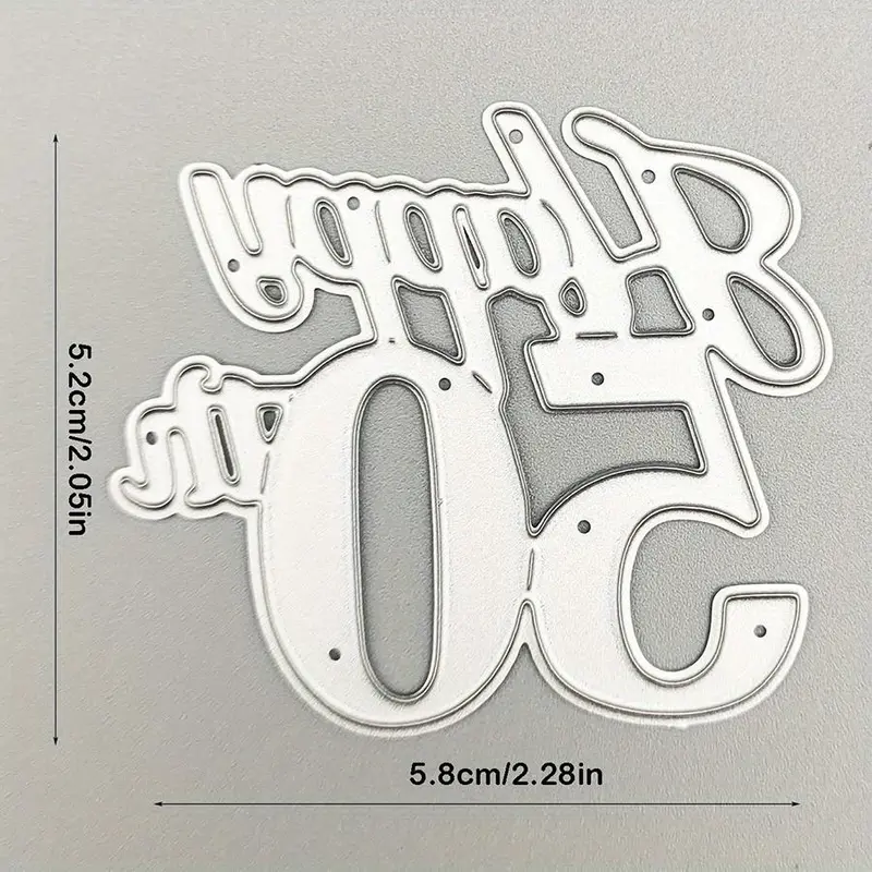 Number & Letter Pattern Metal Cutting Die, 1 Count DIY Scrapbooking & Stamping Die, Greeting Card Making Tool for Scrapbooking & Journal Making 4