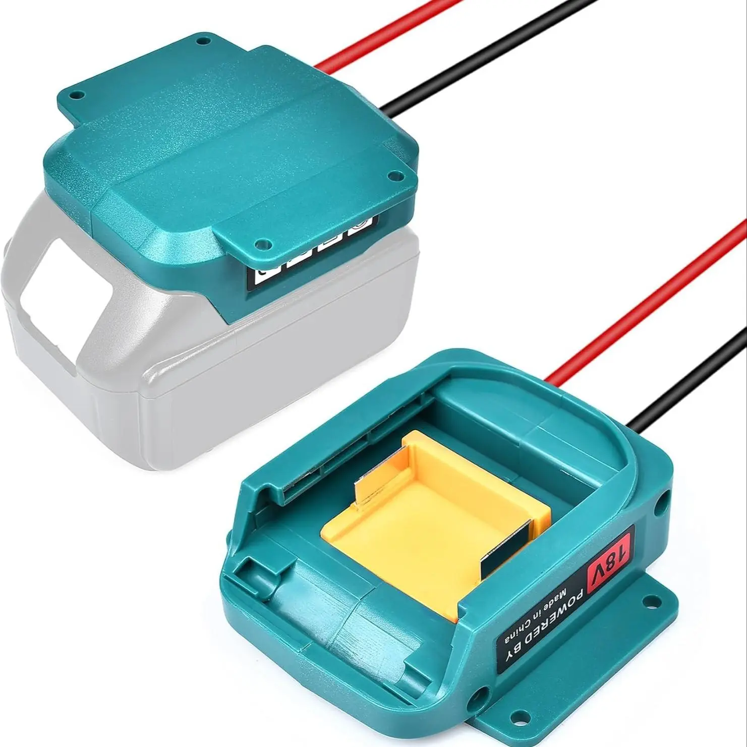 Power Wheel Adapter, 1 Count Power Connector for Makita 18V Li-ion Battery Holder, DIY Converter for RC Car RC Truck