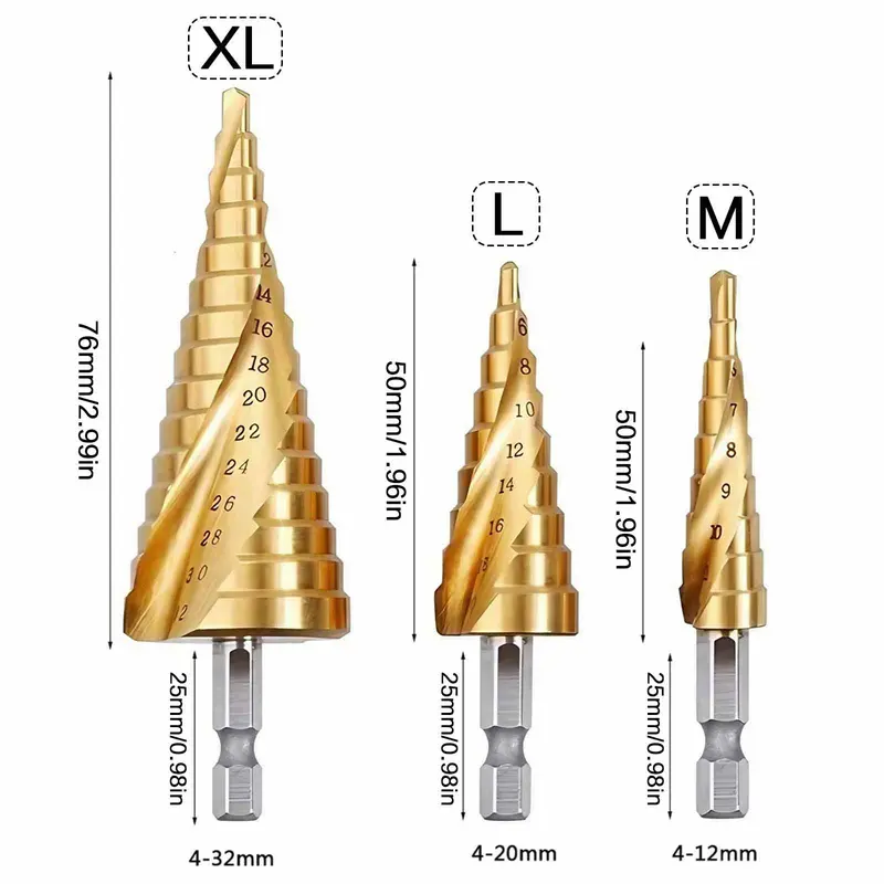 High Precision Center Drill Set, HSS & Hard Alloy Double Material Center Drill, Spiral Groove Drill Bits, CNC Positioning Drill, Power Tool Accessories, Heavy Duty, Cutting Bit, Metal Bits, Tool Box 1