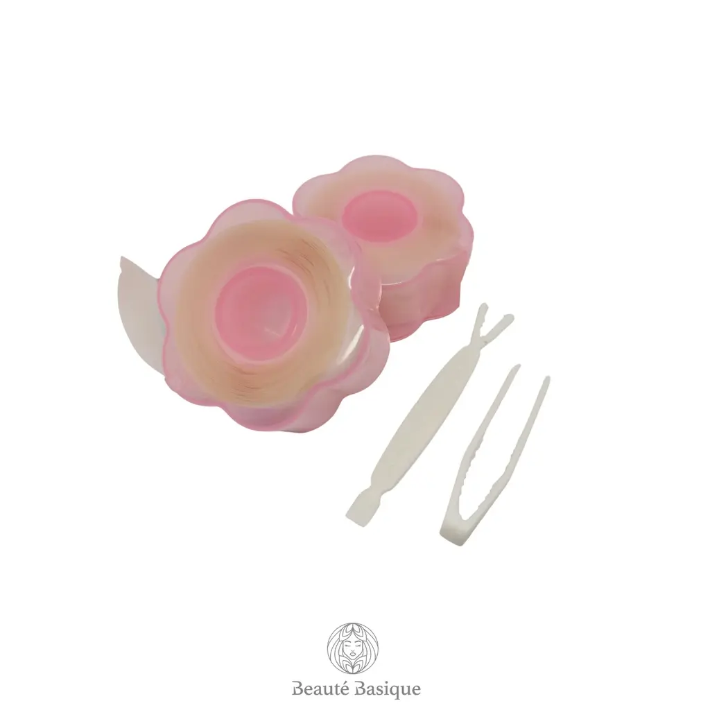 Roll including Tweezer dan Fork Stick eyelid skot mata transparan