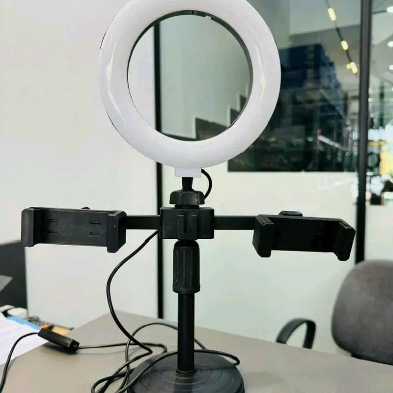 Đèn Livestream 2in1 2 đầu kẹp, có 3 chế độ màu thuận tiện dùng quay tiktok, livestream , video Phụ Kiện 3