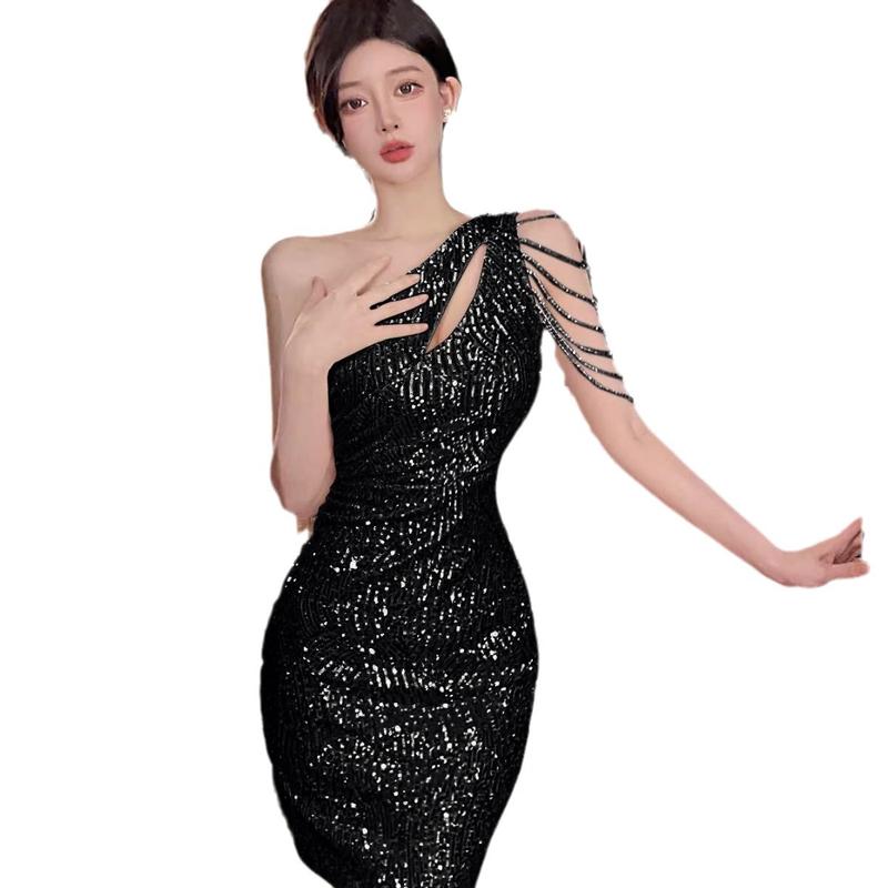 Váy Hạt Kim Sa, Thời Trang, Gợi Cảm, Ôm Sát, Thanh Lịch, Thích Hợp Cho Mùa Hè, Hàng Mới Về, Váy Midi Cô Gái Nóng Bỏng Của Phụ Nữ 4