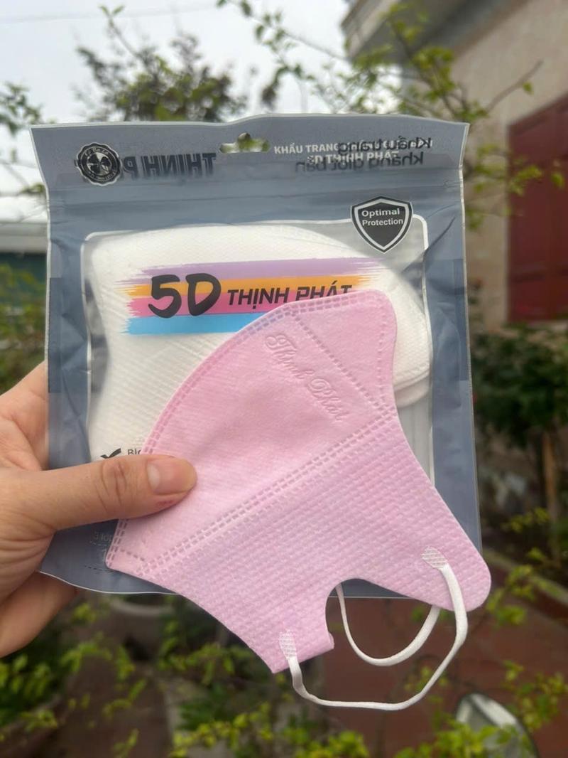 Product Introduction of Combo 200 Chiếc Khẩu Trang 5D Thịnh Phát Dày dặn quai đeo chắc chắn, Đủ màu Unisex Phụ Kiện Nam Nữ 4