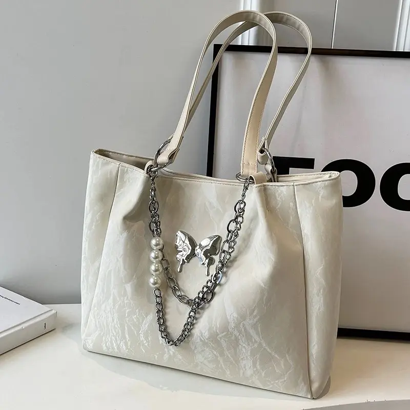 Túi xách nữ công sở da nhung phối xích ngọc dễ thương 1