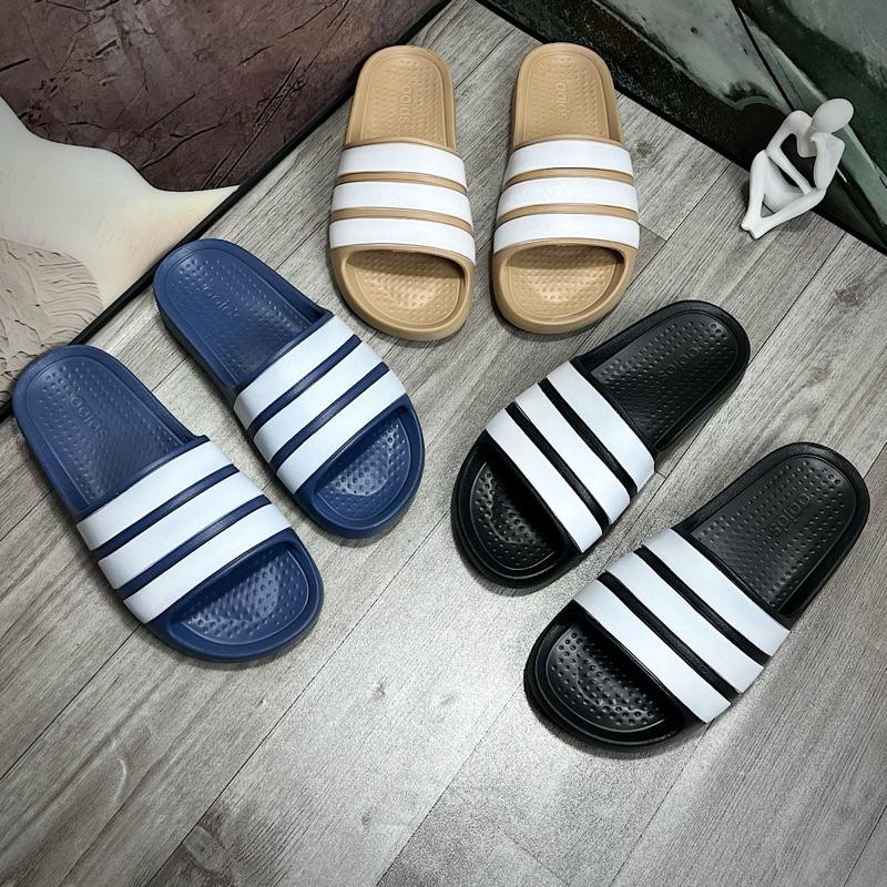 Mall [ Deal Mở Bán ] Dép ADS 3 Sọc Mẫu Mới Đúc Nguyên Khối•Chất Liệu EVA Cao Cấp•Chống Trơn Trượt•Chống Thấm Nước•Full Size 38-43•Dép Nam Nữ Unisex Đẹp Hottrend 2025•Có Hỗ Trợ Đổi Size có quai Slippers nhẹ trắng đen ngang cấp