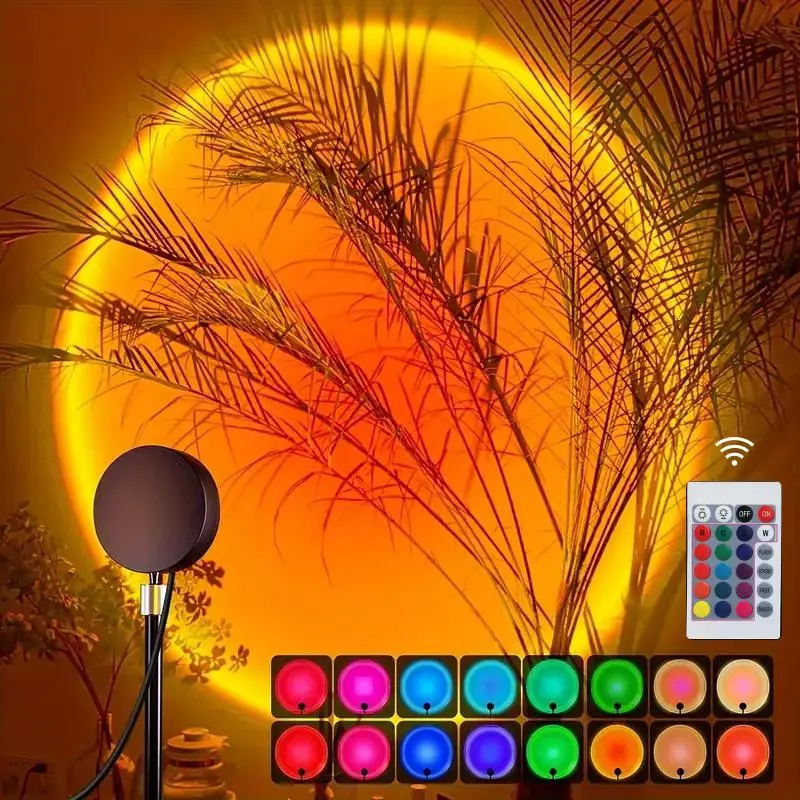 USB Powered Sunset Lamp for LGBTQ, 1 Count Sunset Projector Light with Adjustable Angle, Ambient Night Light For Bedroom Living Room Home Decor 0