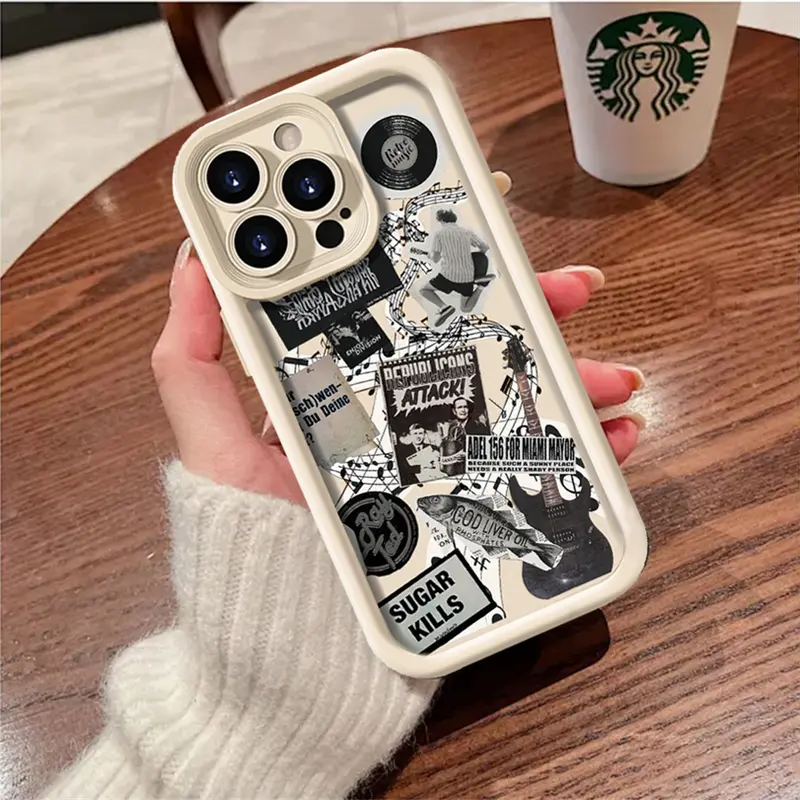 Case For Redmi A3 12 13C 12C 10C 9C A1 9A A2 Note 12 Pro Note11 11S 10S 12 9 10A Poco M3 Pro X5 Poco C61 POCO M6 4G  Artistic Dark Moon Butterfly and American Label Illustration Silicone Soft Case Cover Case PANDU PATRIA 3