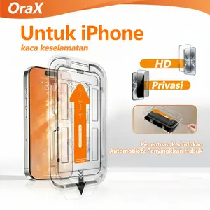 [OraX] Kaca tempered anti-intip, film privasi atau film ultra-bening, cocok untuk iPhone XR11 1315 Pro 14 13 12 XS MAX XS Pro, dengan kit pengaturan otomatis dan/atau cakupan penuh anti debu otomatis, pelindung layar aksesori pelindung ponsel