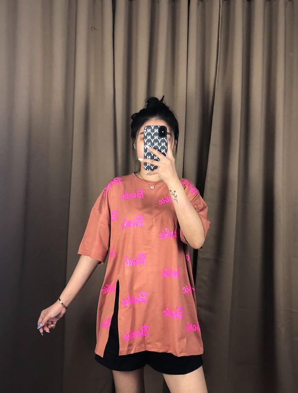 Kaos Oversize Barbie Baju Wanita Atasan Slit 5