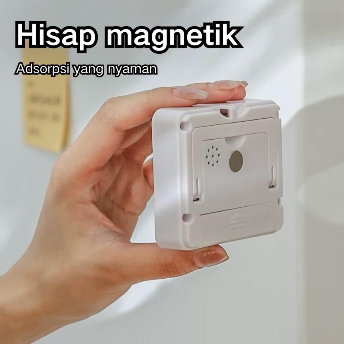 Timer Digital Multifungsi dengan Magnet, Klip & Display Backlight - Stopwatch, Countdown, Alarm, Snooze - Untuk Belajar, Dapur, Olahraga, Travelling