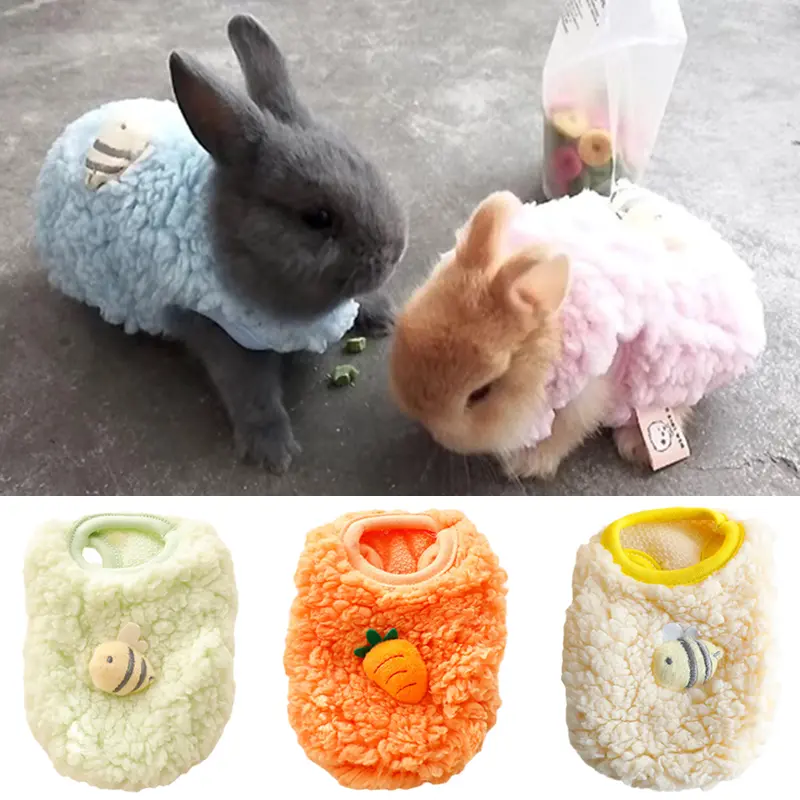 Pakaian Arnab, Musim Sejuk, Baldu Karang Hangat, Kot Animall Kecil, Rompi Tanpa Lengan, Sesuai untuk Babi Guinea