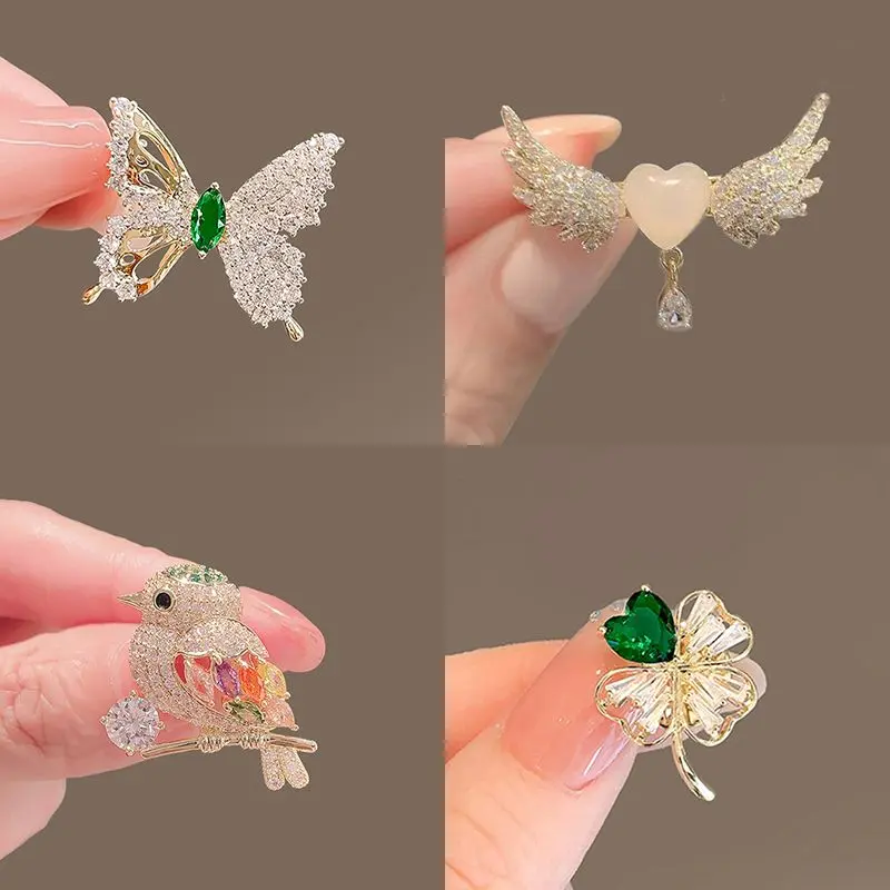 New Temperament Brooch Artifact High-End and Cute Corsage Exquisite Fixed Clothes Wardrobe Malfunction Proof Pin Accessories