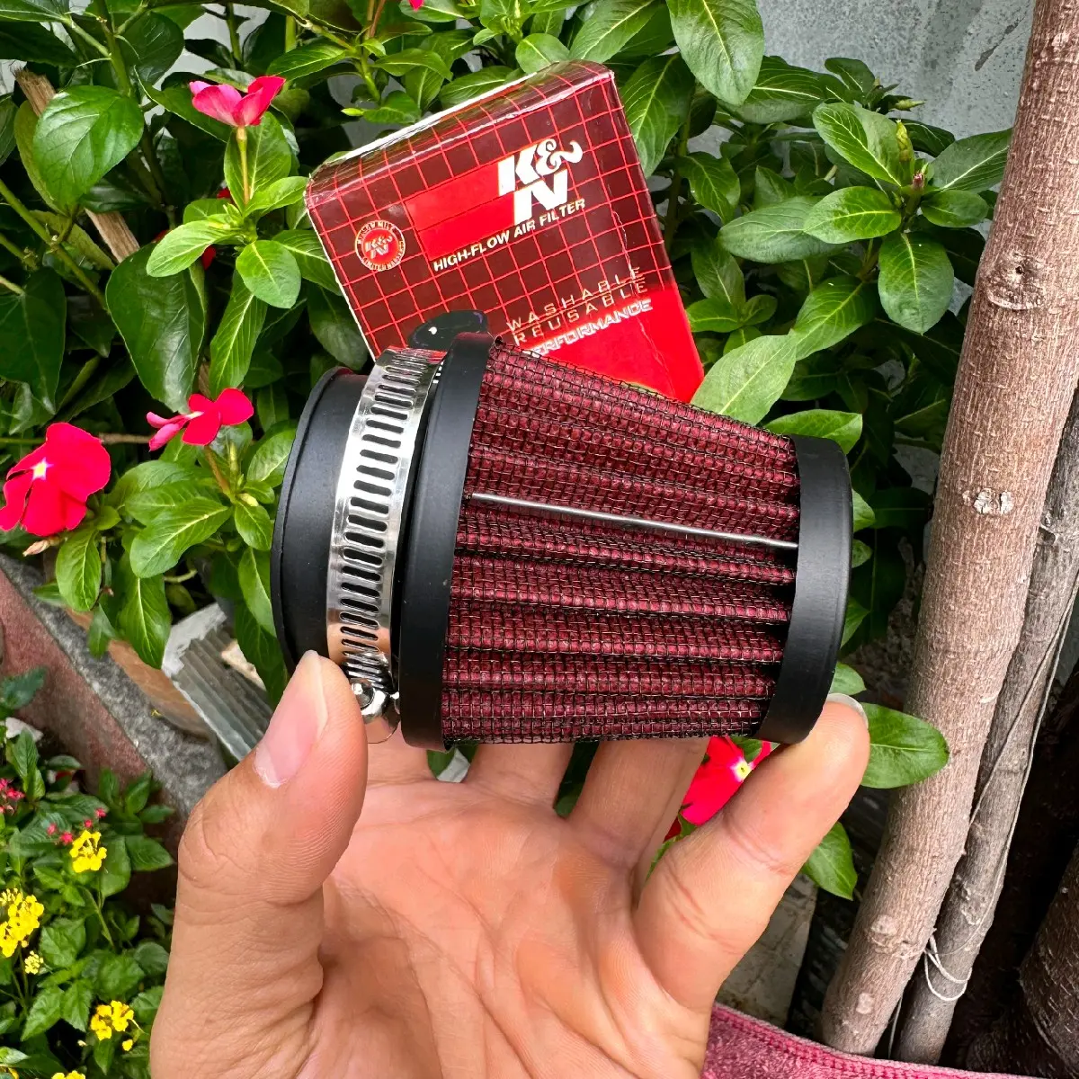 Lọc gió trụ, Lọc gió KN bánh ú lưới thép đồ chơi phụ kiện lọc gió trụ Sirius Wave Dream Vario Exciter Winner Satria Phụ Tùng