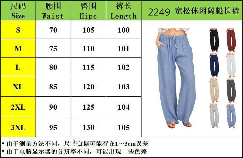 Product Introduction of Rib Flares, Crotchless Pantfashion Women's Clothingfashion Women's Women's New plus Size Loose Cotton Linen Women's Casual Pants Comfort Fabric Womenswear Bottoms Customized Evening Gorgeous Overall 14
