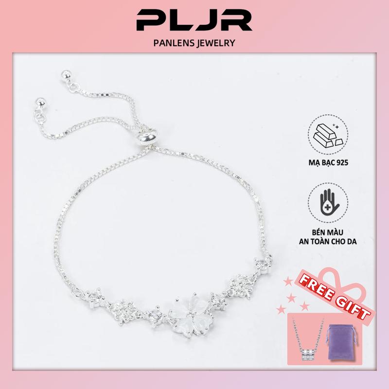 Vòng Tay Nữ, Đá Mắt Mèo, Thiết Kế Cỏ Bốn Lá, Vòng Tay Dây Rút, Cỏ Ba Lá May Mắn, 1 Chiếc Hoa Phụ Kiện Voi,cỏ 4 lá chính hãng vòng tay nữ