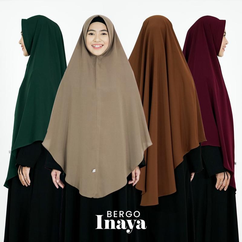 HIJAB HAYURI BERGO INAYA BERGO NONPED WOOLPEACH PREMIUM GRADE A 5
