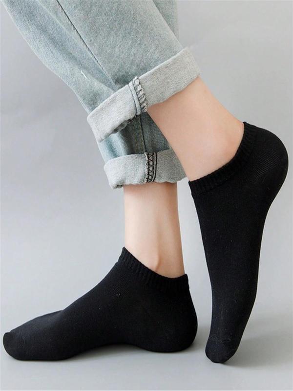 Women's 50 Pairs Solid Ankle Socks, Casual Comfortable Breathable Socks for Daily Wear, Multipack Low Cut Socks for Women & Girls 5