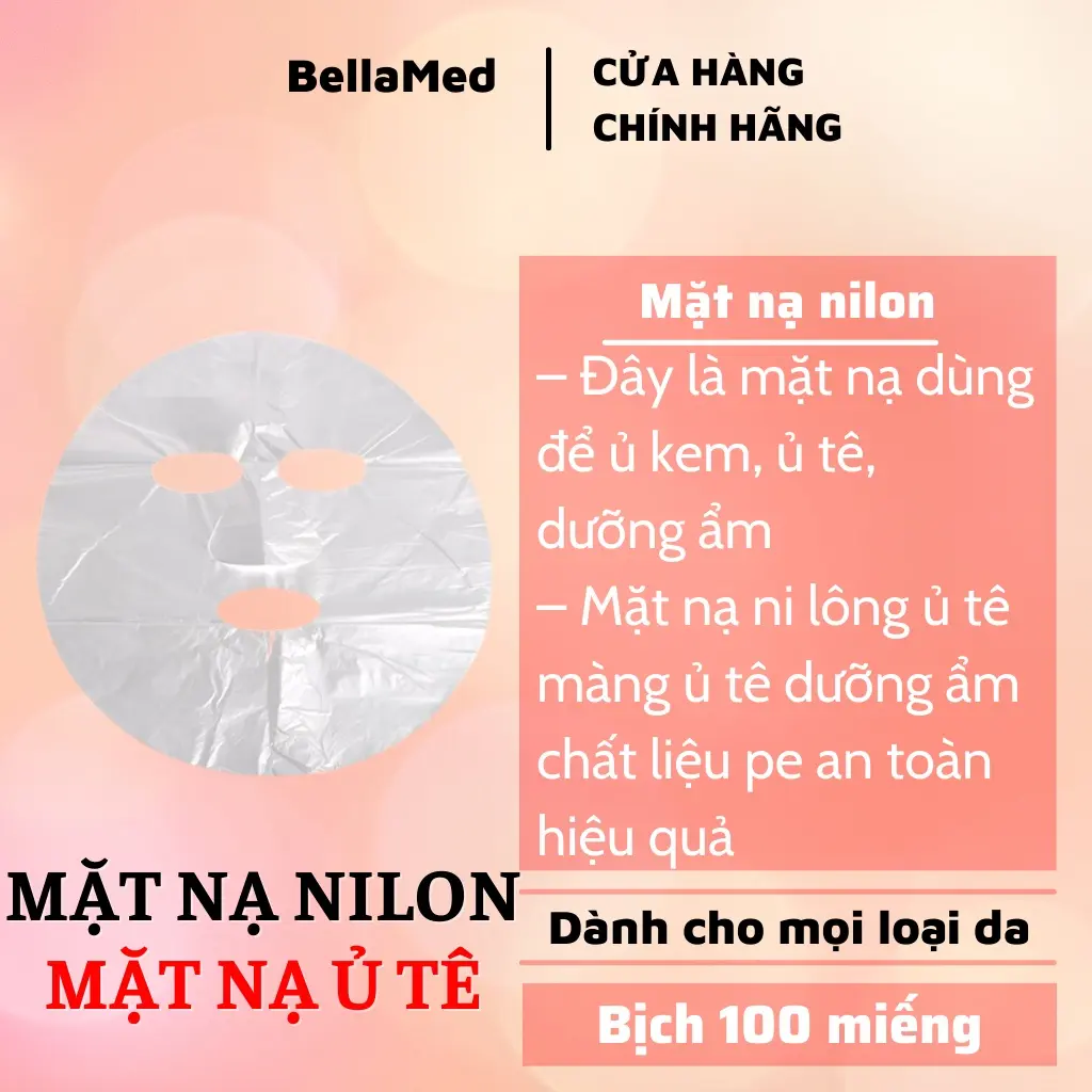 Mặt nạ nilon ủ tê, màng nilong ủ tê, ủ kem, cấp ẩm