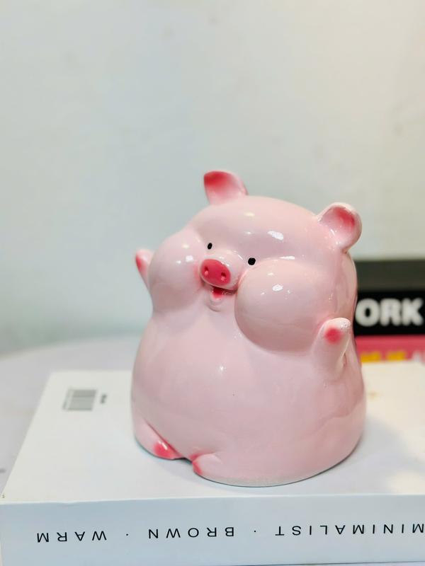 [Lỗ TRÒN] Heo đất/Lợn đất MÁ BÁNH BAO | size NHỎ | quà tặng | trang trí | ống tiết kiệm | ống heo tiêt kiệm Đựng Tiền heo  đất