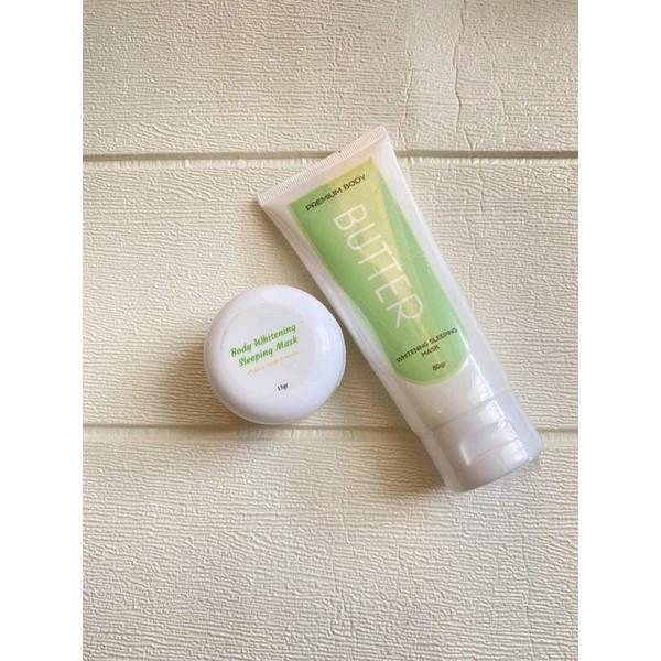 Sleeping Mask Body Butter/Premium body butter/Whitening Sleeping Mask by Risda skin Glow 15gr (malam) Pemutihan Acid 8