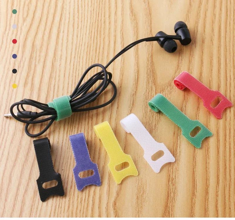 Product Introduction of 50pcs Reusable Hook and Loop Cable Ties Fastening Straps Multi-Purpose Wire Organizers for Computer/TV/Electronic Devices 0