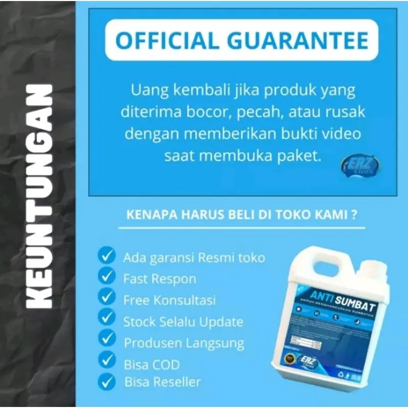 DNS anti sumbat saluran air pipa mampet WC wastafel tempat cuci piring ukuran 1liter 1
