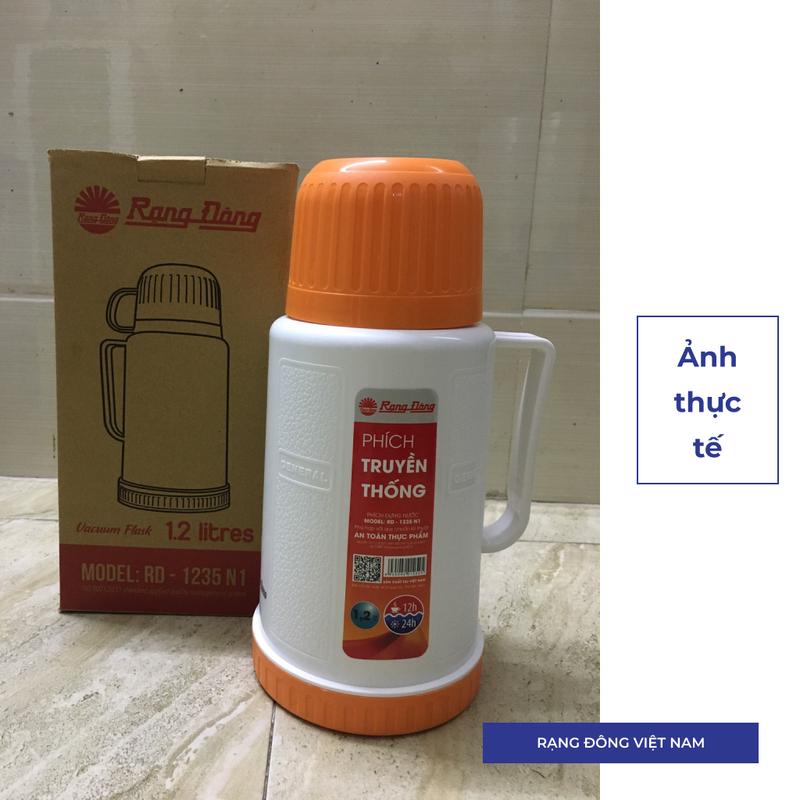 Phích nước mini Rạng Đông 1,2 lít, bình thuỷ giữ nhiệt cá nhân, đựng nước nóng, Model: RD 1235 N1 5