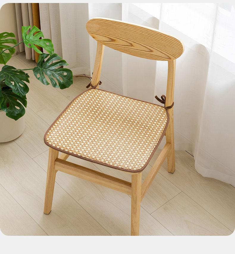 Product Introduction of Rattan Seat Cushion Summer Office Long Sitting Cool Mat Home Non-slip Living Room Chair Pad Stool Pad Student Butt Pad 7