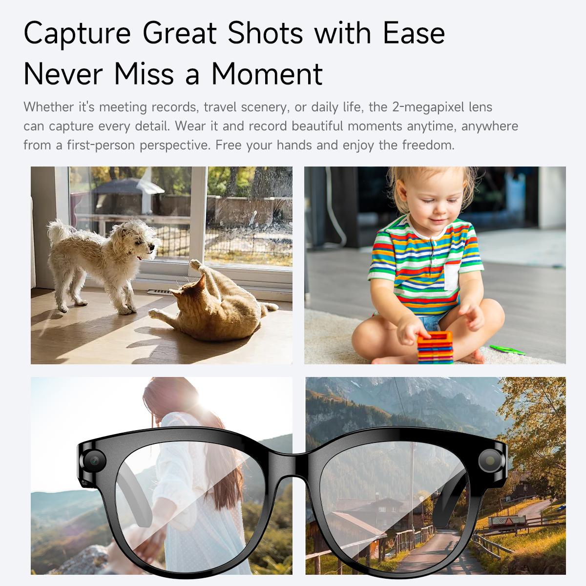 NEW AI Smart Glasses HD Camera LED light AI Translation Dialogue 290mAh Battery Meeting Video Record Outdoor Sports Sunglasses - Image 5