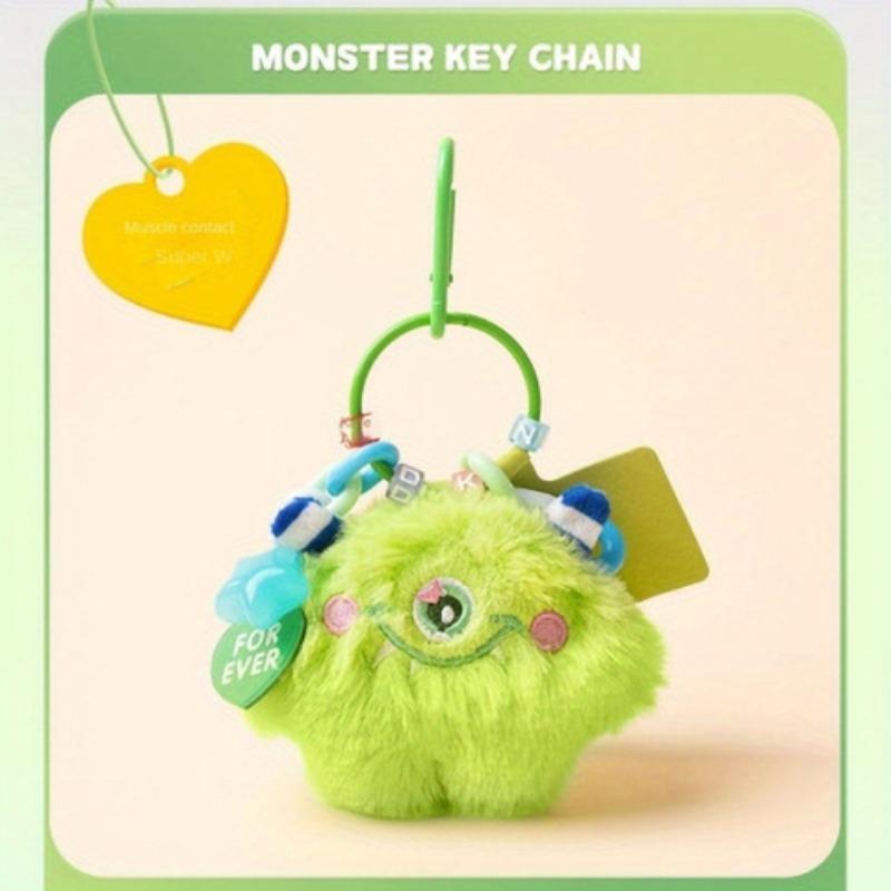 1 Piece Cute Cartoon Plush Monster Keychain, Cute DIY Pendant For Mobile Phone Decor, Backpack Charms For Young Girls 8350e6-...