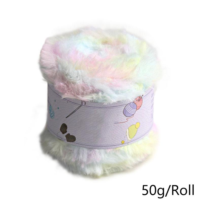 Product Introduction of Xinyi3 50g/Roll Hand Knitting Wool Yarn Mink Yarn Thread Faux Fur Crochet Weaved Fluffy Baby Clothes Crochet Sweater Scarf 14