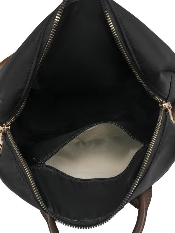 Women's Solid Color Nylon Backpack, Fashionable Large Capacity Lightweight Shoulder Bag, Casual Versatile Backpack for Women & Girls 5