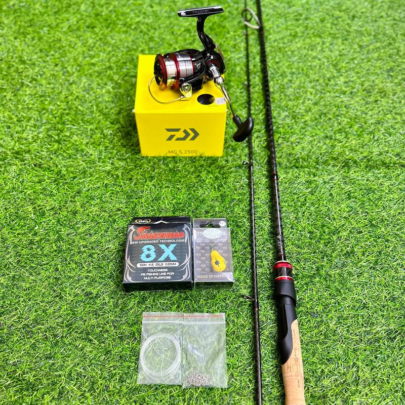 [Tặng Dù+Mồi+ Khóa, leader]  Combo Đứng Cần câu Lure TNQ, Máy câu Lure MG S, Dù câu lure TNQ, Câu lure Câu Cá Fishing Đi Câu