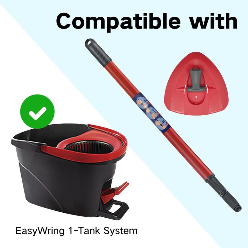 Triangle Base & Extendable Vileda Spin Mop Handle Compatible with O-cedar / Vileda Easywring 1-tank Spin,  Household Items,  Home Accessories, Cleaning Gadgets for Home, Cleaning Tool [without Bucket] 3