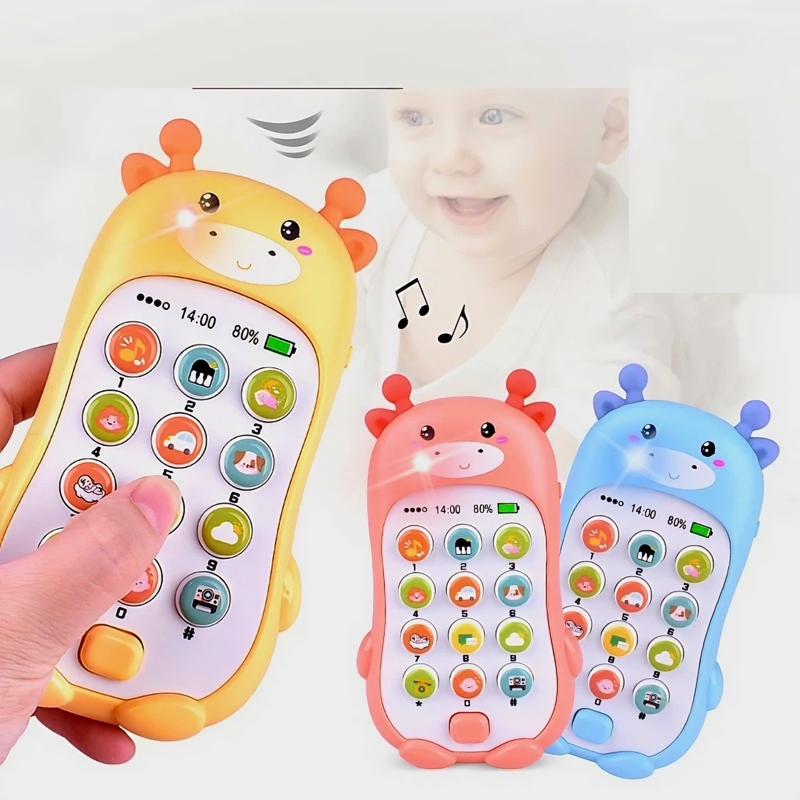 Product Introduction of Đồ chơi điện thoại cầm tay hình con hươu có âm thanh vui nhộn và đèn cho bé - dochoi chobeyeu - đồ chơi ấn nút có nhạc, Voi 1