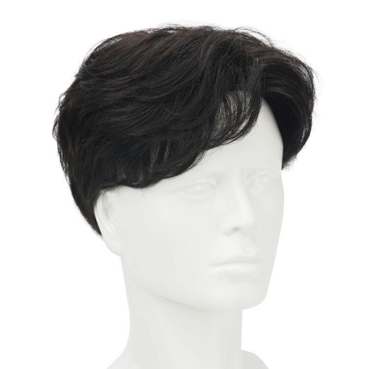 Product Introduction of 【Kiriman hari yang sama】Wig pria rambut pendek tampan titik tengah poni lembut wig mengatur gaya rambut siswa pria kepala penuh realistis seluruh atas tembakan nyataParik cantik 2