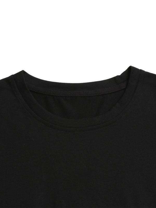 Men's Colorblock Short Sleeve Tee, Regular Fit Casual Comfy Round Neck T-shirt for Daily Wear, Men's Top for Summer 4