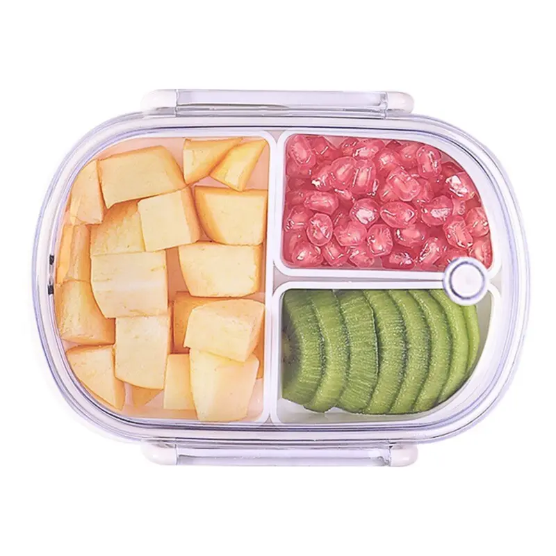 Kotak Makan Siang Plastik Anti Bocor dengan Slot - Kitchenware 0
