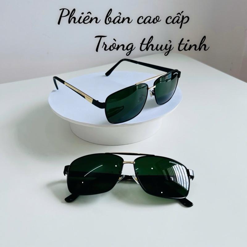 Kính Râm Nam Porsche_P8031/P8712 Tròng Thuỷ Tinh Gọng Chữ Nhật Sang Trọng