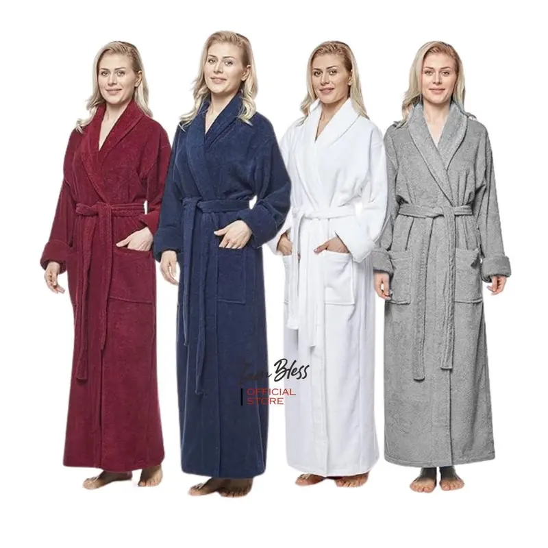 Kimono Handuk Lauren Basic Maxi IAMBLESS Panjang Pria Wanita All size Dress Hadiah Kado Jubah 0
