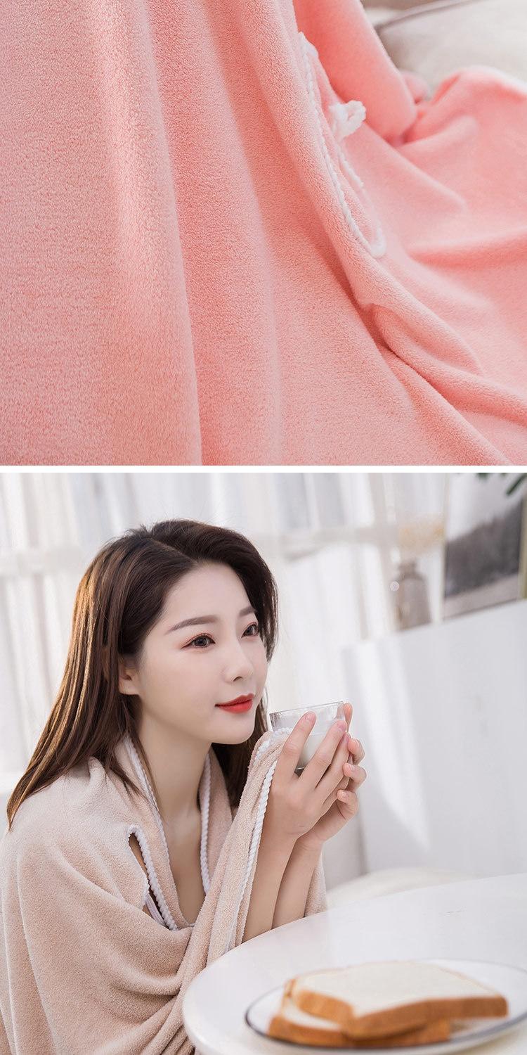 Product Introduction of Coral Fleece Bath Skirt Wholesale Ratio Pure Cotton Absorbent Thickening Bathrobe Adult Female Bathrobe Household Shower Bath Towel Class A 17