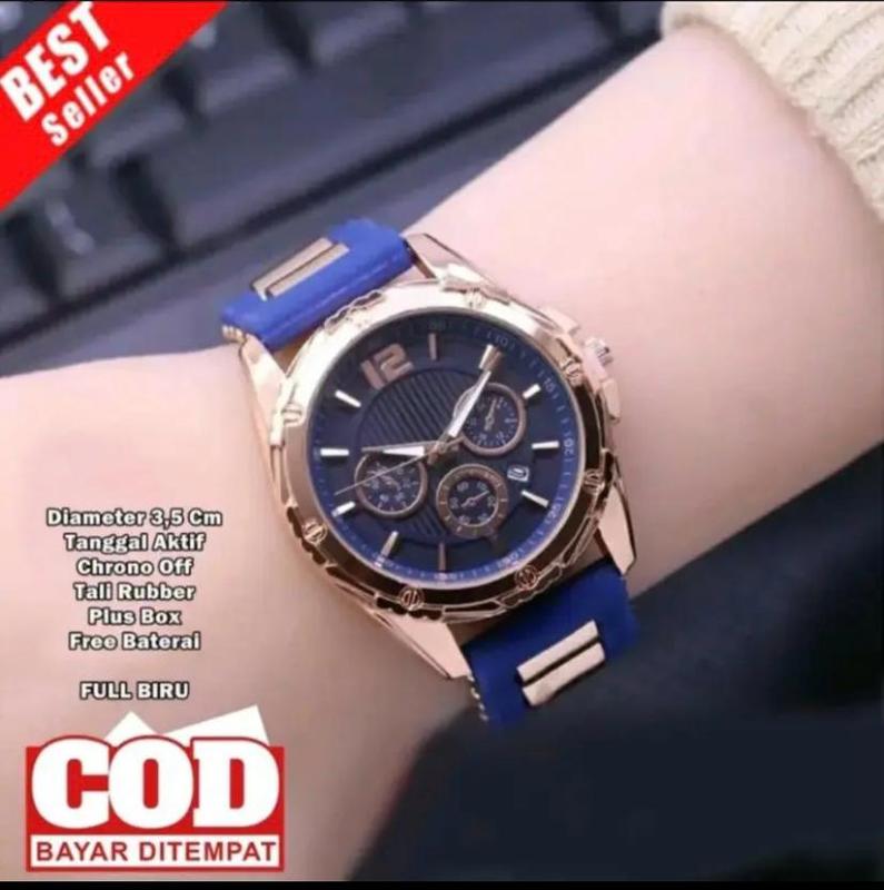 JAM TANGAN WANITA MEWAH ELEGAN / RUBER KARET PREMIUM BISA COD BAYAR DITEMPAT 0