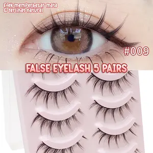 Douyin False Eyelash, Fake Eyelashes, Bulu Mata Palsu Korean Natural Daily Glamour Style Isi 5 Pasang