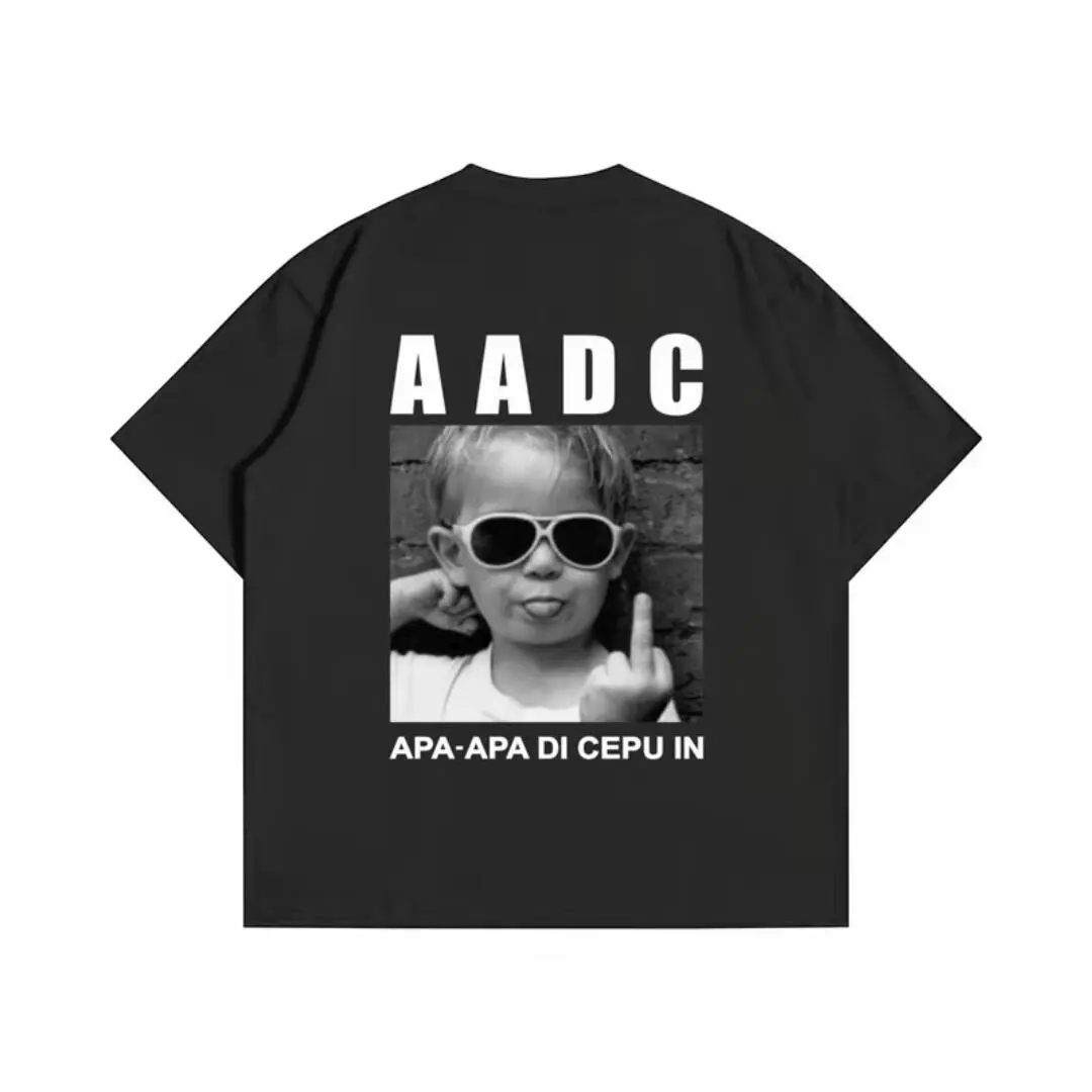 kaos T-shirt kata kata AADC laris depan belakang distro top kaos sablon gudang sablon distro  baju sablon baju kaos viral murah Nyaman