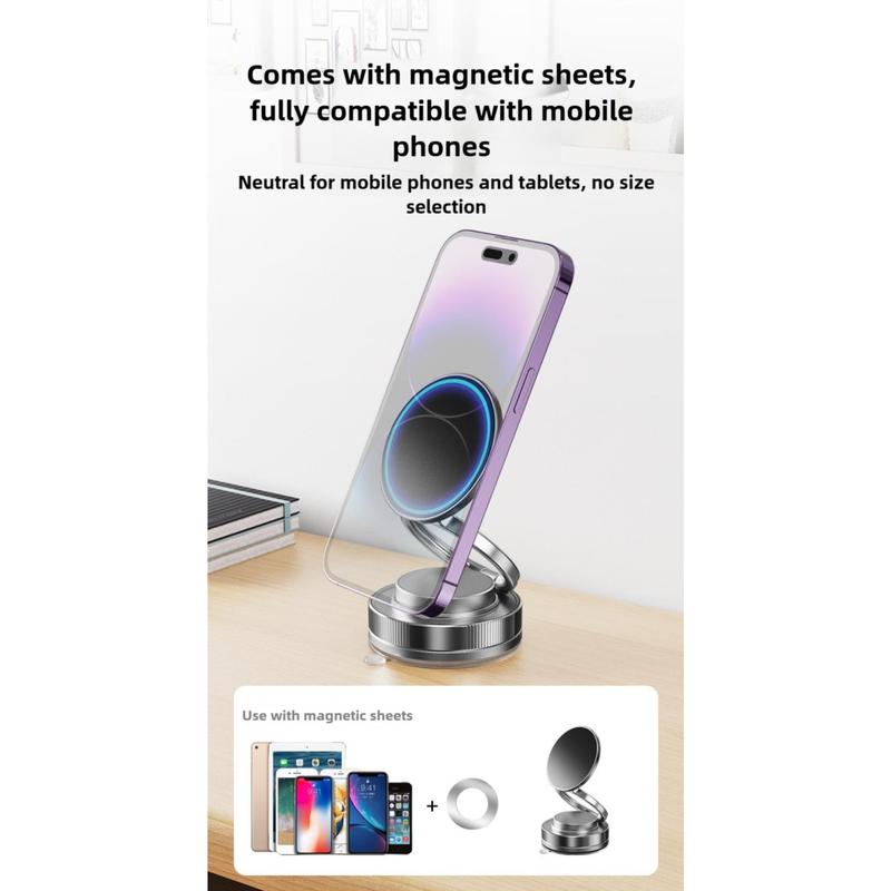 Product Introduction of High Quality Vacuum Suction Magnetic Phone Holder Folding for Magsafe Car Mount Phone Bracket Universal 360° Adjustable Phone Stand Bathroom 18