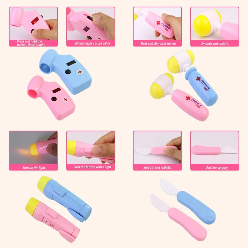 35pcs/set Doctor's Kit Toy, Pretend Play Medical Kit For Kids, Pretend Play Toy For Children's Gift 4