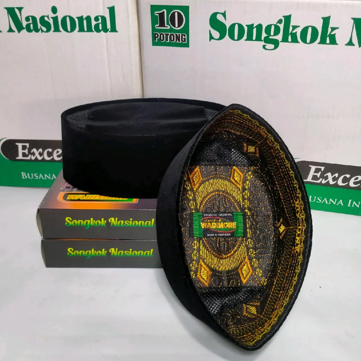 PECI / SONGKOK WADIMORE / KOPIAH / HITAM POLOS