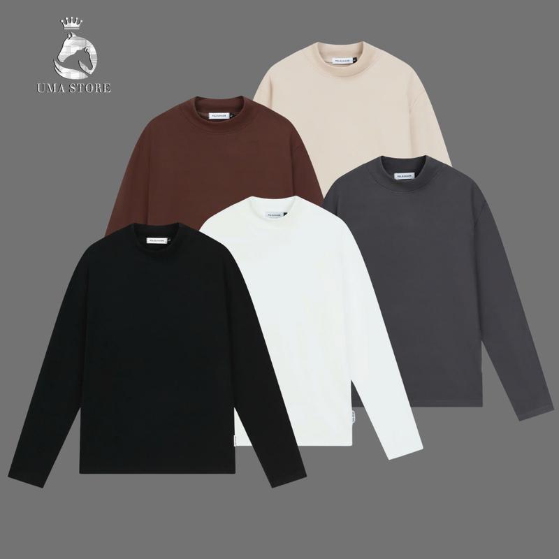 Áo giữ nhiệt cổ 5 PHÂN TRƠN U.M.A CHẤT LIỆU COTTON ZIP LÔNG THỎ MỚI 2024 QUẢNG CHÂU CAO CẤP  L1 ( POLOUMAOR ) Menswear Nam Top Đen Áo Thun Mùa đông Cổ Tròn Cổ Tròn Pants Pants Quần Lót aogi  unhiet caoco Lưng Cao Cổ Cao